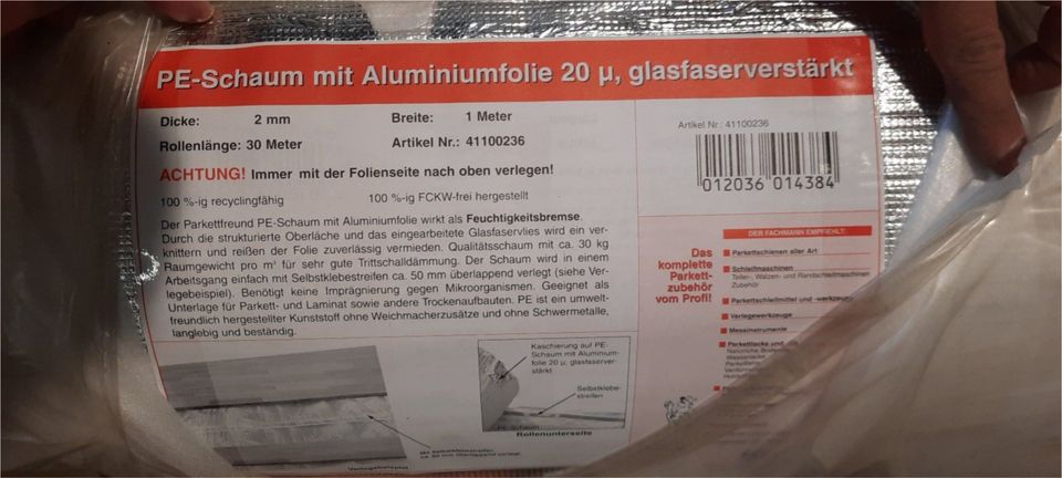 PE-Schaum mit Aluminiumfolie 20 µ, glasfaserverstärkt in Hemau