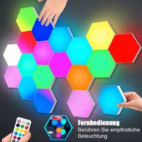 10 Touch Hexagon LED Panel RGB Wandleuchte Gaming Sechseck Licht Hessen - Bebra Vorschau