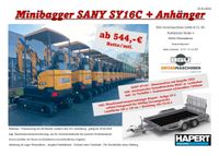 SANY Bagger + Anhänger mit Mietkauf zum Eigentum für monatlich ab Bayern - Himmelkron Vorschau