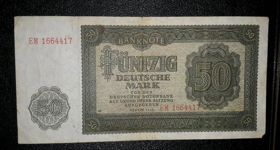 Banknote DDR 50 Mark 1948 in Berlin