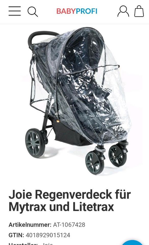 Joie Regenverdeck für Mytrax und Litetrax - Buggy NEU in Mülheim (Ruhr)