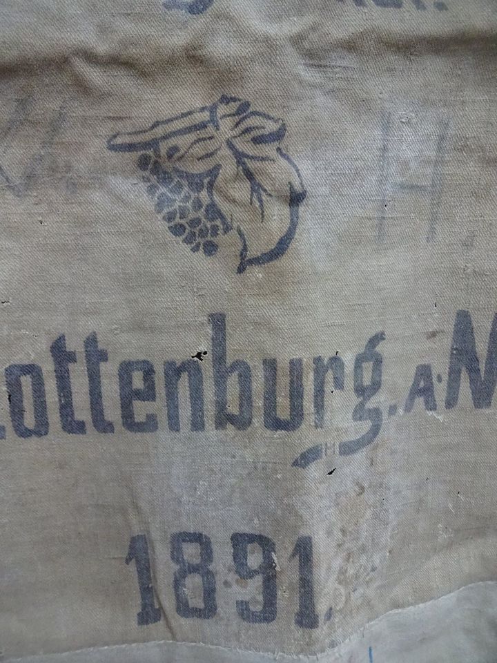 Alter Sack 1891 Leinensack beschriftet Mehlsack Bauernleinen in Rangendingen