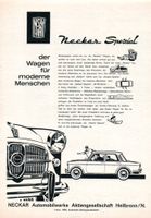 NSU-Fiat Neckar Werbung Reklame Vintage-Deko 1962 Baden-Württemberg - Schopfheim Vorschau
