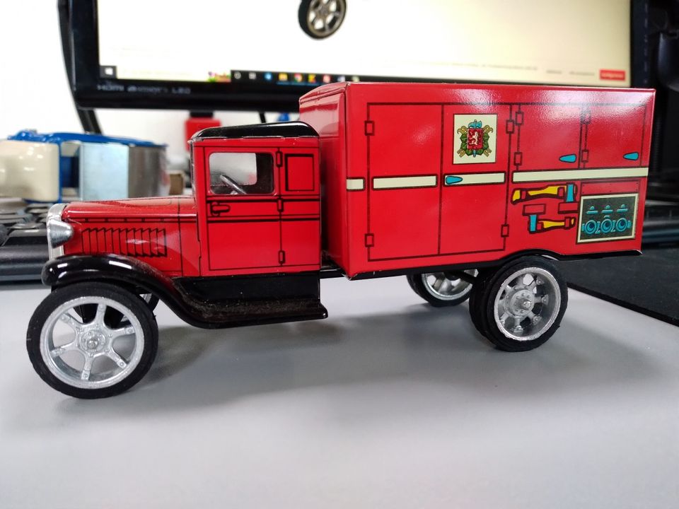 NEU KOVAP Feuerwehr-Oldtimer Hawkeye Gerätewagen, Rot, Metall in Körle