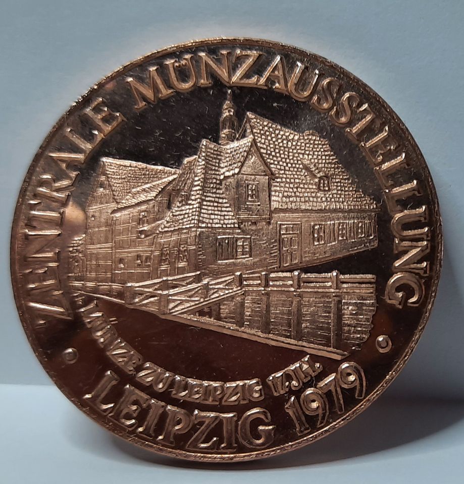 DDR Medaille Zentrale Münzausstellung Leipzig 1979 in Recklinghausen