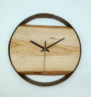 Wanduhr aus Holz und Metall Holzuhr Uhr reclock Baden-Württemberg - Argenbühl Vorschau