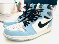 Nike Jordan 1 Gr. 40 Mid high Schuhe Sneaker Halbschuh weiß blau Nordrhein-Westfalen - Steinfurt Vorschau