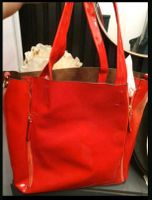 Neu ❣️ 2 in1  Handtasche  Shopper Lack knallrot mega Bayern - Königsbrunn Vorschau