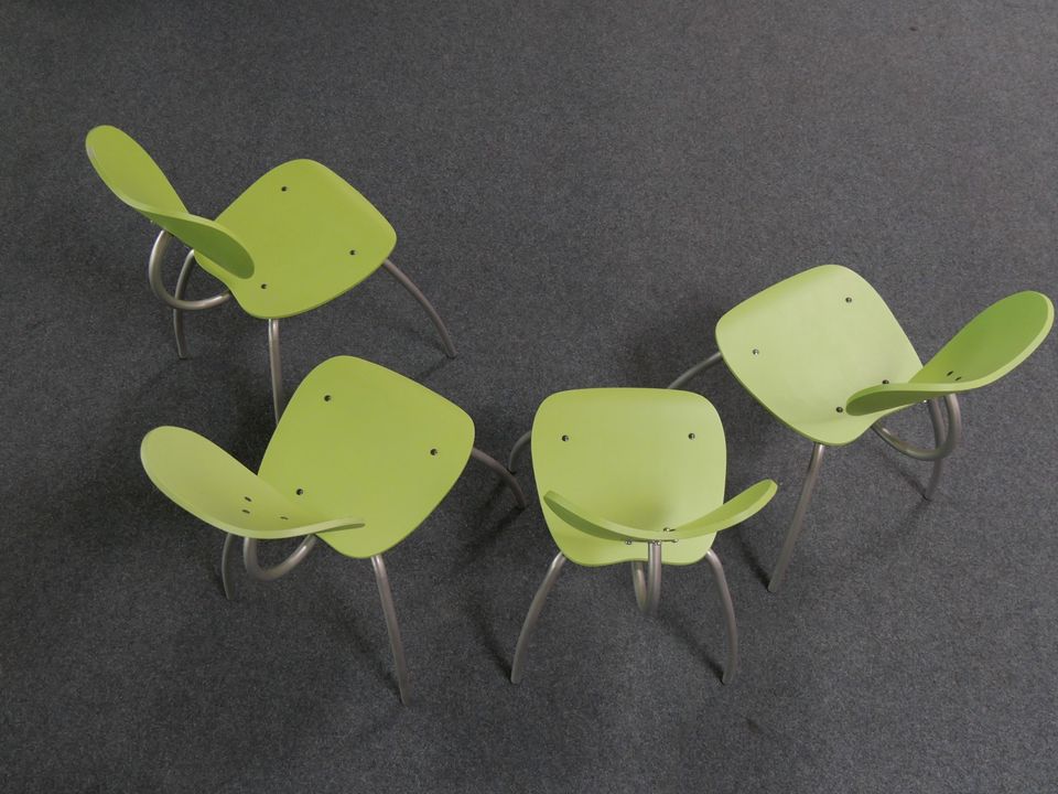 4 Designer Stühle #NoName #apfelgrün in Forst