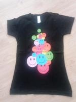 T-Shirt mit bunten Smileys S Bayern - Landshut Vorschau