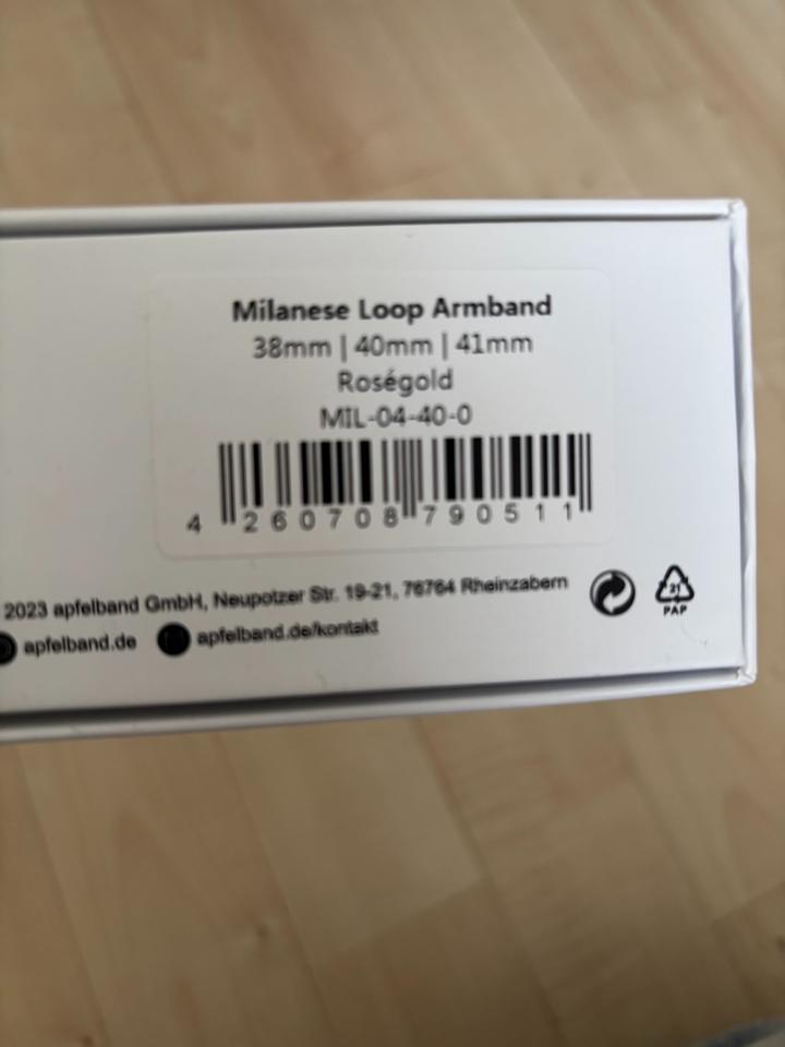 apfelband Milanaise Loop Armband rosegold für apple watch in Kerpen