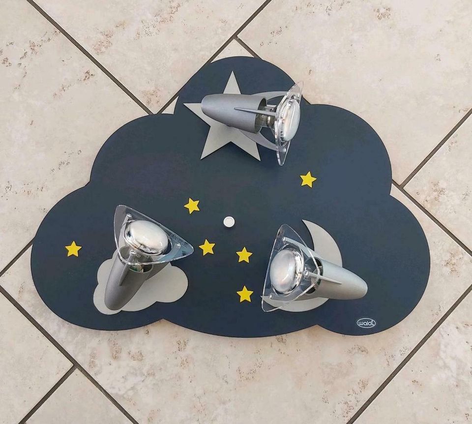 Deckenleuchte Waldi 251828 Kinderlampe Wolke Mond Sterne 3xE14 in Klings