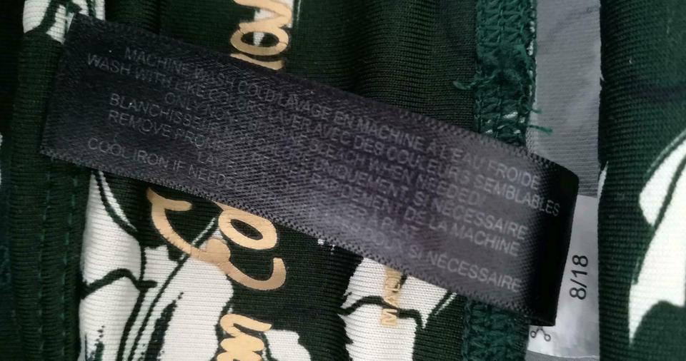 WIE NEU Leggings SAM EDELMANN Luxus Design schwarz grün Hose in Krefeld