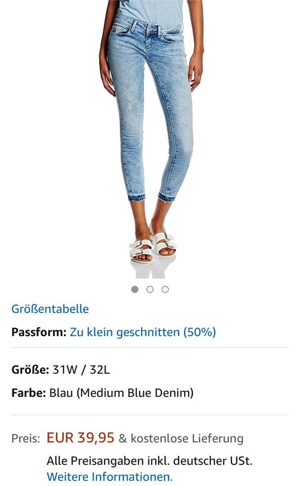 Damen Mädchen 3/4 Jeans Hose Only Onlcoral Low Gr. XXS W24/25 in Kastellaun