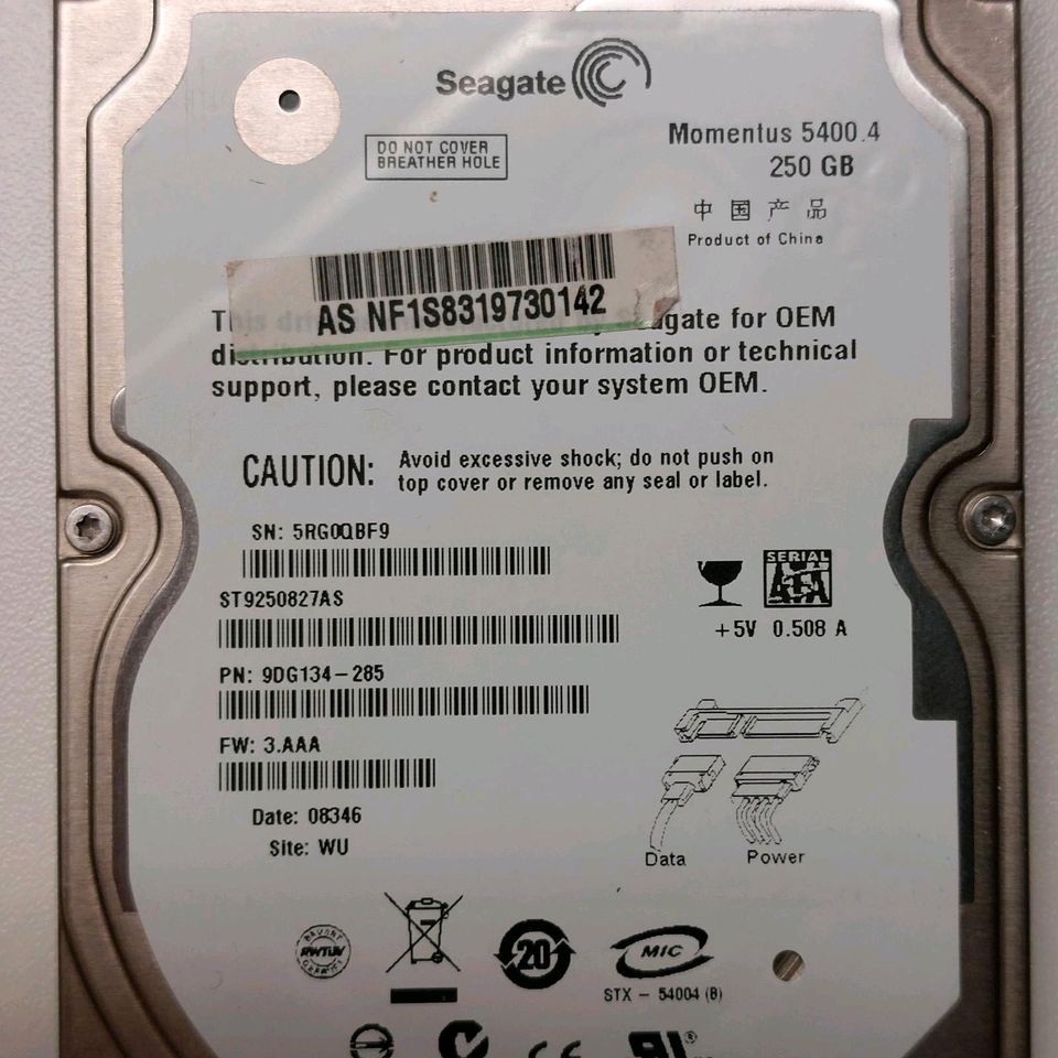 SATA-HDD 2.5Zoll 80GB / 80GB / 250GB in Stetten