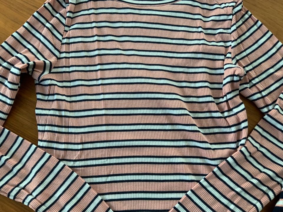 Manguun 2 x Langarmshirt Shirt langarm rosa blau weiß Gr S Damen in Staufen im Breisgau