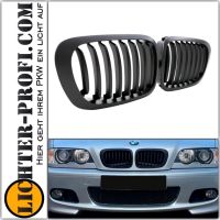 Kühlergrill schwarz Matt für BMW 3er E46 Coupe Cabrio 99-03 Hessen - Calden Vorschau