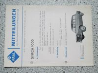 Aral Mitteilungen Simca 1000, Stand 06/1962, Wartung, Top Nordrhein-Westfalen - Alsdorf Vorschau