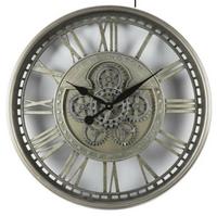 70 cm Kensington Wanduhr Silber Wand Uhr Zahnrad drehend Neu! Nordrhein-Westfalen - Wermelskirchen Vorschau
