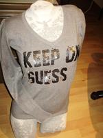 Guess Pullover Feinstrick grau Pailletten S M Bayern - Forchheim Vorschau