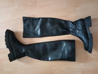 Overknee Stiefel Plateau Absatz Profil Kunstleder Leder glatt 40 Niedersachsen - Lachendorf Vorschau