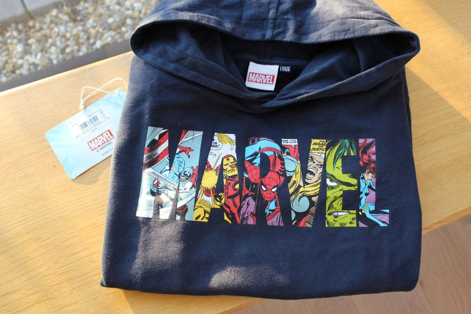 Marvel Hoodie Comics, Navy, Gr. 12/13 yrs. bzw. Gr. 158/164 in Homberg (Efze)