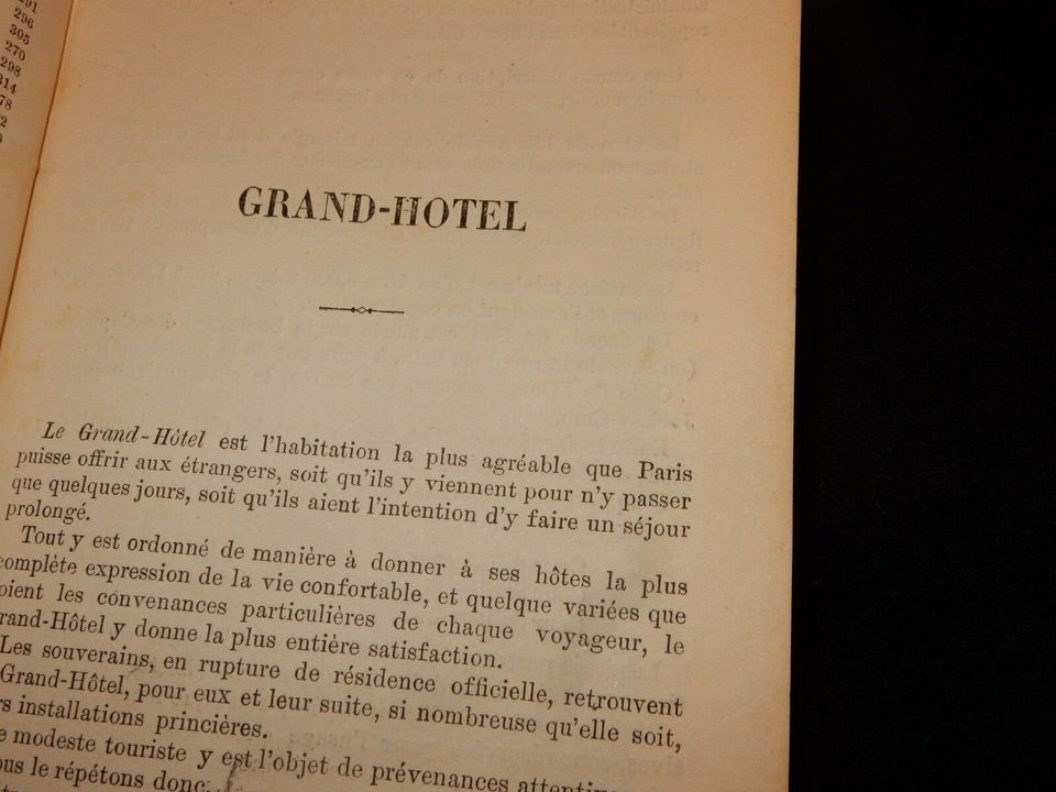 Buch Grande Hotel: Guide de l´Etranger dans Paris / französisch in Olching