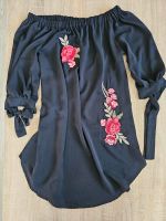 Tunika/Bluse/Kleid schwarz mit gestickten Blumen Gr M (38-40) Bayern - Gaimersheim Vorschau