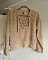 Pullover Strickpullover Wollpullover mit Schnüre beige braun H&M Hessen - Großalmerode Vorschau