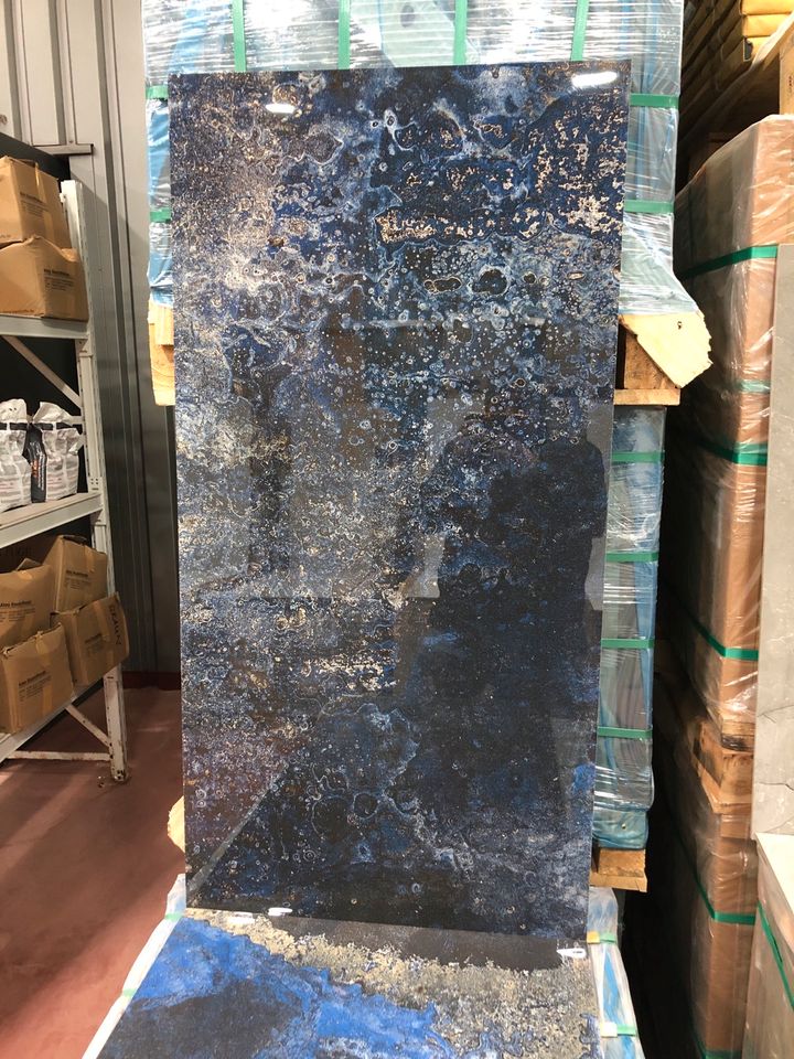 Feinsteinzeug Bodenfliesen Wandfliesen 120x60cm LITHIUM OXID BLUE in Gelsenkirchen