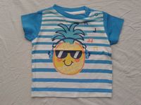 T-Shirt Ananas Gr. 68 Liegelind blau-weiß Dresden - Cotta Vorschau