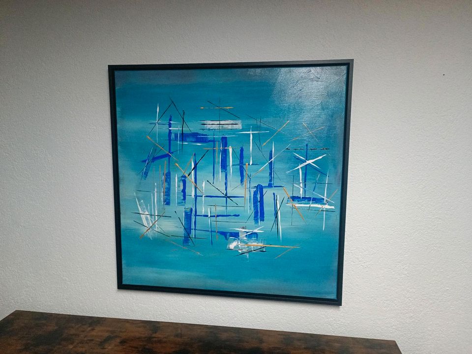 Acrylbild abstrakt Unikat in Schattenrahmen in Jeßnitz