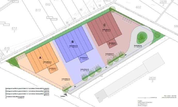 Neubau-Projekt: Lager-/ Produktionshalle mit Büro, 900 m² - 1.800 m² in 56244 Ötzingen zu vermieten in Ötzingen