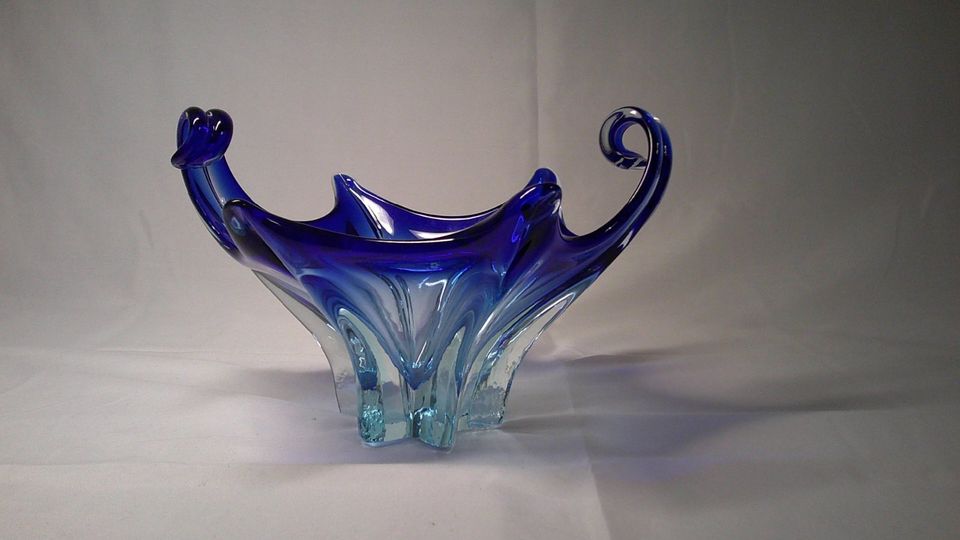 Vintage Glasschale blau in Wustermark