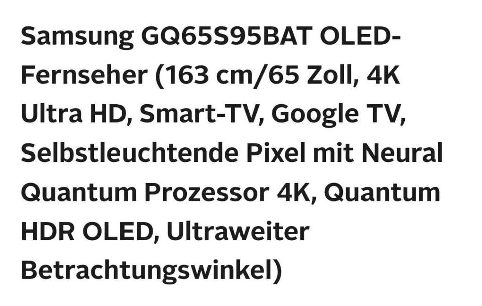 Samsung OLED 65 Zoll in Braunschweig