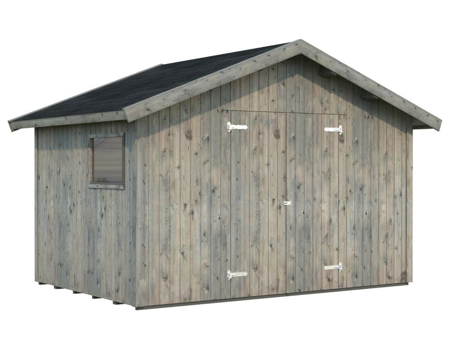 Gerätehaus Nils 8,2m² 348 x 239cm Gartenhaus Geräteschuppen Holzhaus Schuppen Gartenlaube Gartenschuppen Gartenhäuser Gerätehäuser Holzhäuser Pultdach Holzschuppen Carport Trapezblech Dachblech in Birstein