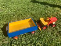DDR Holzspielzeug Traktor Anhänger Sachsen - Görlitz Vorschau