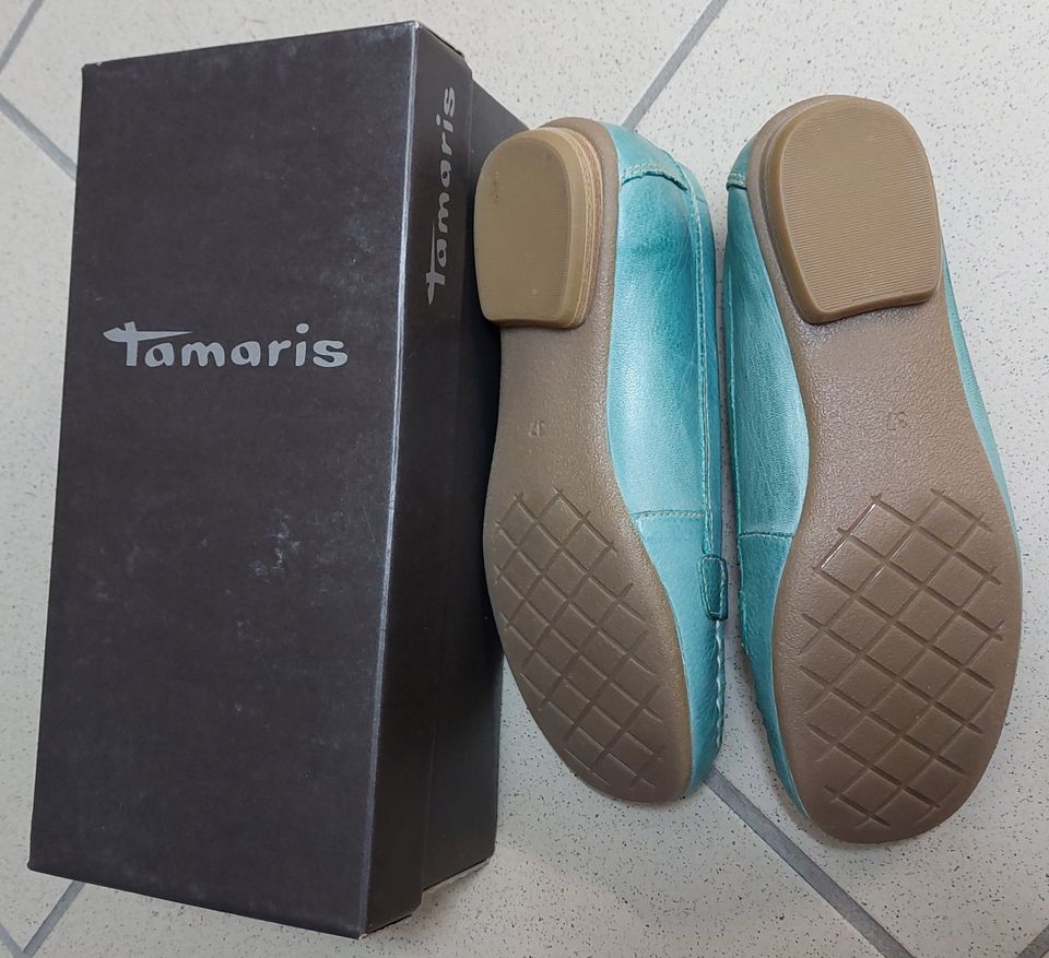 Schuhe von Tamaris Ballerinas Größe 37 Farbe: türkis in Duisburg