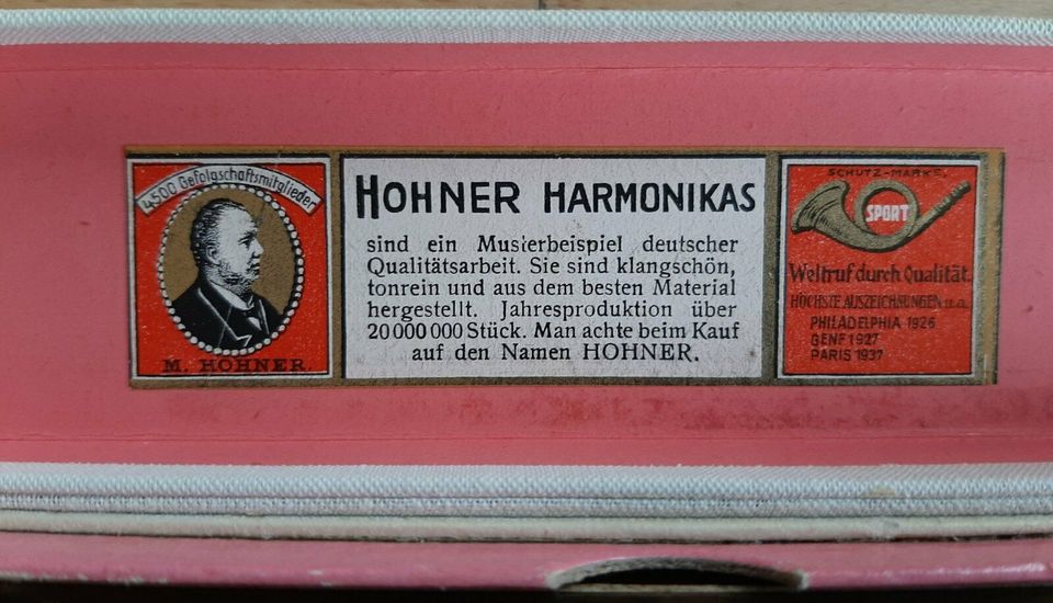 Antike Mundharmonika M. Hohner Unsere Lieblinge 48 C in Ebersbach an der Fils