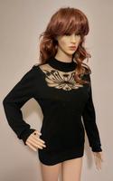 Schwarzer Pullover Damen * 38 * mit Applikationen Sachsen - Brandis Vorschau