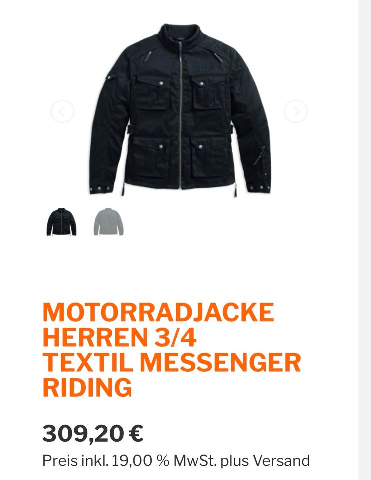 Harley Davidson Herren Motorradjacke XL in Schönenberg-Kübelberg