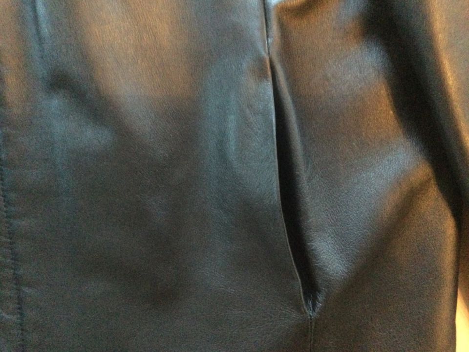 Designer/Lederjacke/Schwarz/Unisex/Big Size/5XL/Reißverschluss in Hofheim am Taunus