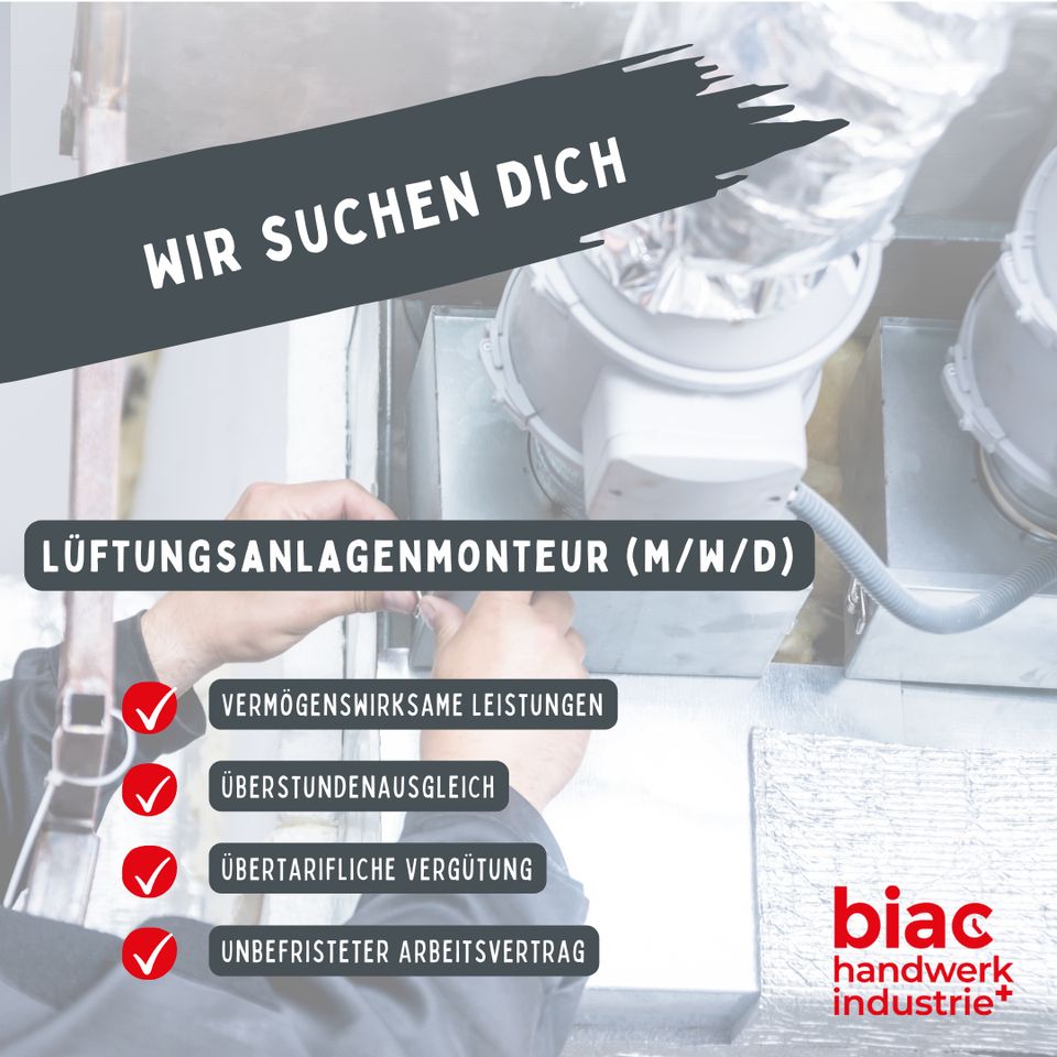 Lüftungsmonteur (m/w/d) Urlaubs- und Weihnachtsgeld in Berlin