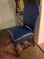 Vintage Leder / Holzstuhl blau antik Dortmund - Schönau Vorschau