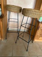 70iger Jahre Retro Rattan Mid Century Barhocker 2 stück Sachsen - Schildau Vorschau