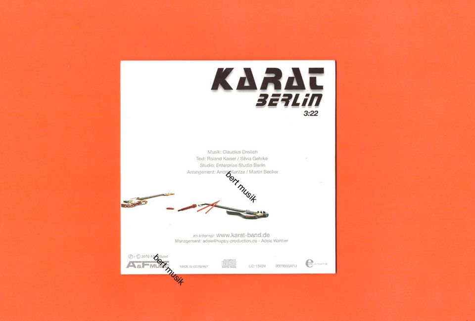 KARAT PROMO CD Text: Roland Kaiser ★ Ostrock AMIGA DDR Renft LIFT in Magdeburg