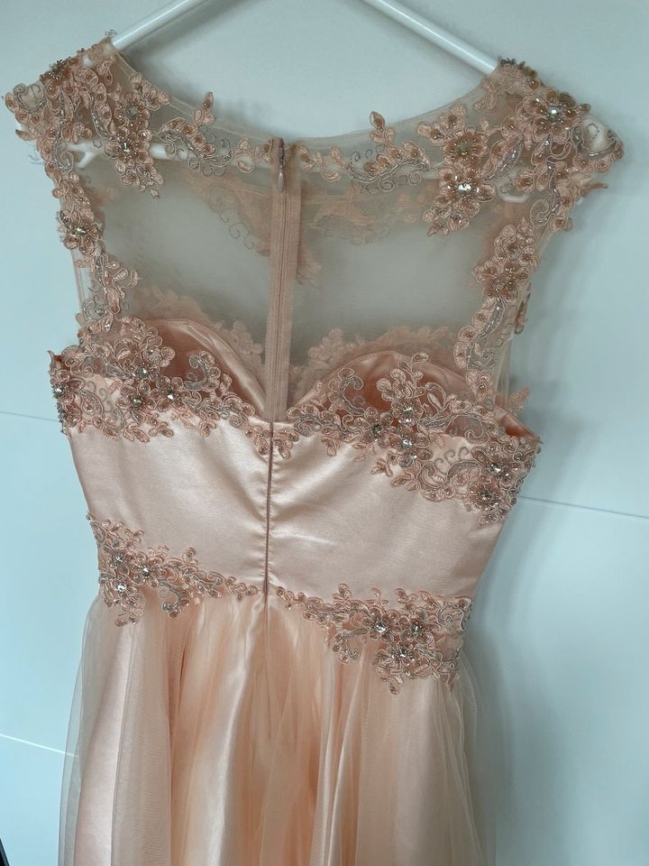 Kleid rosa lachsfarbend Spitze Hochzeit Abiball Geburtstag in Herne