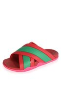 Gucci GG Sandalen Slides mit Web Streifen Rot Neu Berlin - Neukölln Vorschau