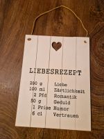 Liebesrezept Dekoschild Holz Brandenburg - Schönefeld Vorschau