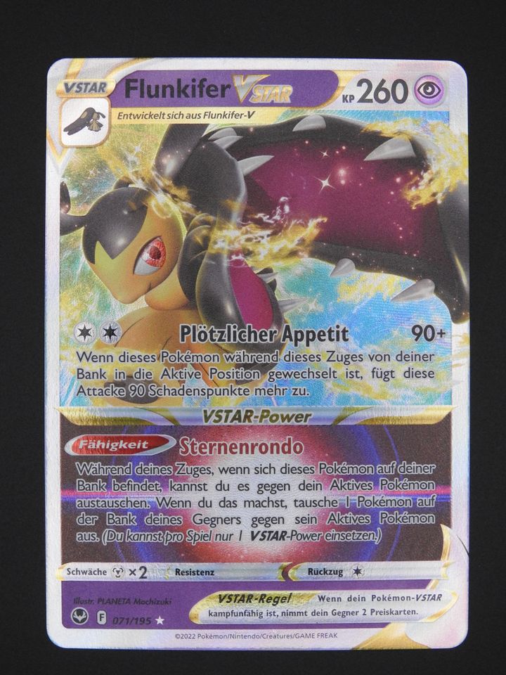 Pokemon Karte Flunkifer V Star 071/195 Silberne Sturmwinde in Bad Krozingen